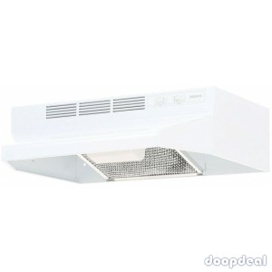 Broan Under Cabinet Range Hood 21 in. Rocker Control Ductless Lighted White
