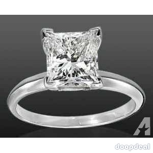 Princess Cut 1.51ct tw G/VS1 Diamond Ring in Platinum Setting