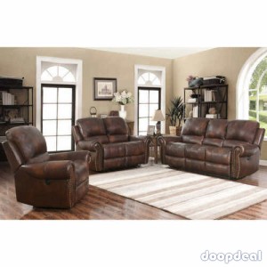 Westmont 3-piece Top Grain Leather Power-Reclining Living Room Set