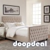 luxury Tufted Fabric Sleigh Bed - $599 (brand new FREE DELIVERY) 