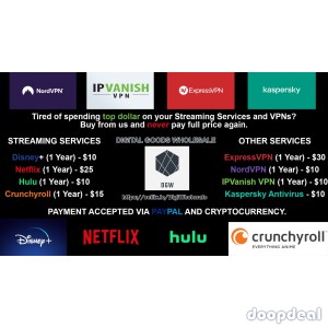 Buy Shared Accounts For The Most Popular Streaming and VPN Services