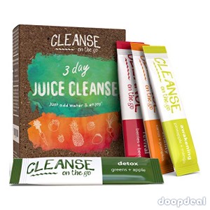 3 Day Juice Cleanse – Just Add Water & Enjoy – 21 Single Serving Powder Packets