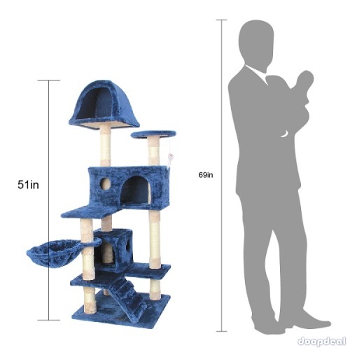  60% Price off 51 inch CUPETS Cat Tree Pet Furniture Cat Condo with House
