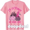 In October We Wear Pink Breast Cancer Awareness Pumpkin T-Shirt